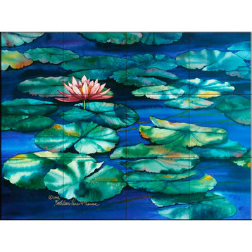 Tile Mural, Splendor Lily by Kathleen Parr Mckenna