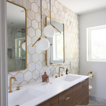 Essence Widespread Faucet in Brushed Cool Sunrise