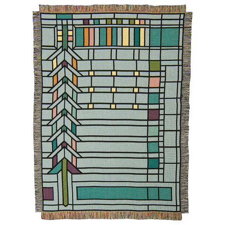 Frank Lloyd Wright Darwin Martin Pier Cluster Window Throw