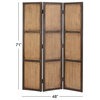 Zimlay Traditional Rectangular Wooden Three-Panel Screen Divider 69157