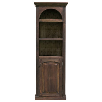 Denson Old World Linen Cabinet, Antique Brown, 24x20x72