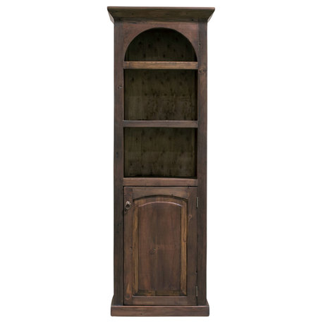 Denson Old World Linen Cabinet, Antique Brown, 24x20x72