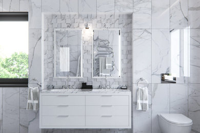 Modernes Badezimmer in Frankfurt am Main