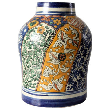 Consigned, Vintage Talavera Pottery Style Vase