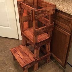 Toddler helper stool, stained - Baby Gates And Child Safety