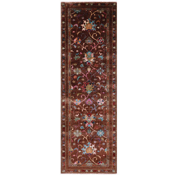 Persian Tabriz Handmade Wool Runner Rug 2' 9" X 8' 9" - Q16726