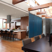 Glass house barn door concept