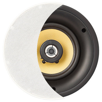 OSD Audio 6.5" Ceiling Speaker Pair, Kevlar Woofer/Pivoting Tweeter - ICE650