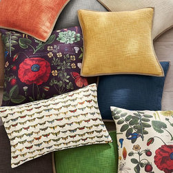 POPPY BOTANICAL PRINT PILLOW COVER - Products