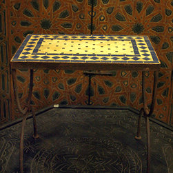 Medium Blue Nesting Table - Products