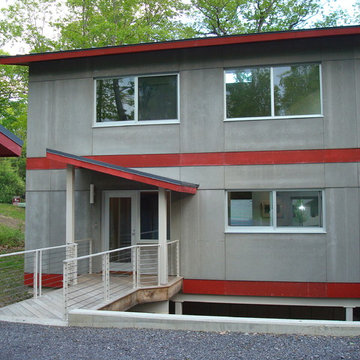 Entry of Mid-Century Modern Healthy Home