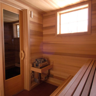 ボストンの小さい北欧スタイルのおしゃれな多目的ジムの写真