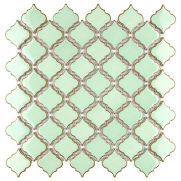 Hudson Tangier Mosaic Floor and Wall Tile, Light Green