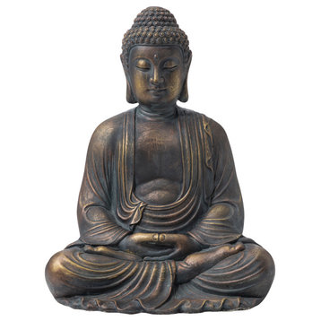 22.75"H MGO Meditating Buddha Statue