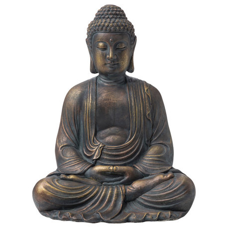 22.75"H MGO Meditating Buddha Statue