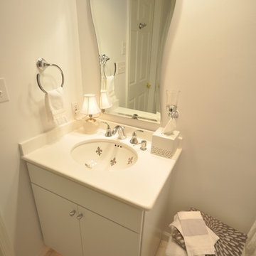 Dazzling White Hall Bathroom