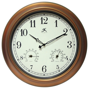 Craftsman Indoor/Outdoor Wall Clock Hygrometer Thermometer 18"