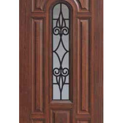 Single Door 80 Fiberglass Salento Center Arch Lite GBG Glass - Front Doors