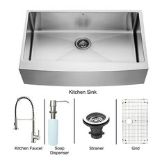 VIGO All-in-One 36-inch Stainless Steel Farmhouse Kitchen Sink and Edison Stainl