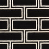 Edgy Hand-Tufted Bsilk and Wool Area Rug, 8' 9" X 11' 9", Black