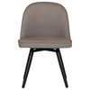Studio Designs Home Dome Metal Upholstered Swivel Accent Chair in Camel Beige