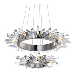CWI Lighting - 18 Light Chandelier With Polished Nickle Finish - Chandeliers