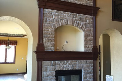 Inspiration for a country family room remodel in Chicago