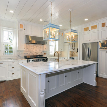 Vickery Kitchen gets facelift with new recessed off white cabinets