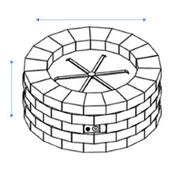 Medium Round Fire Pit Covers 35" Diameter X 16" H (Black) - Fire Pit Accessories