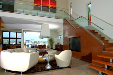 Inspiration for a contemporary living room remodel in Orange County