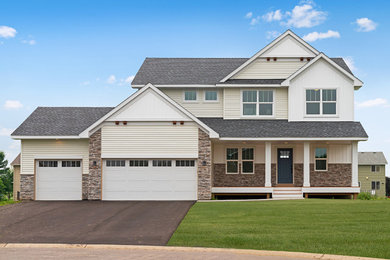Inspiration for a transitional exterior home remodel in Minneapolis