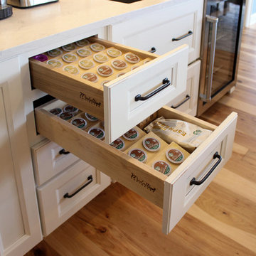 White and Gray Kitchen with Massive Storage Solutions
