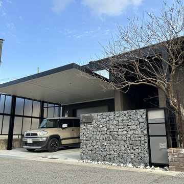 ガビオンの門柱