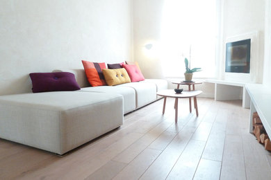 Exemple d'un salon scandinave.