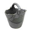 Small Black Bucket Vase