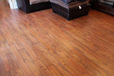 Warm Brandy Distressed Laminate Floor