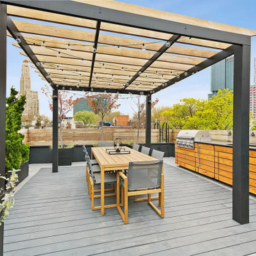Park Slope Roof Garden Gets Makeover with Pergola and Decking