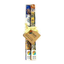 Nobunto - Tall Hand Painted Candles, Pair, Durra Design, Nobunto - Candles
