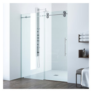 Frameless Shower Door Bottom Sweep W Drip Rail Clear Modern