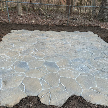 Irregular Paver Patio for Gazebo