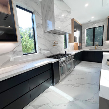 Paramus, NJ Ultra Modern Black And Light Oak Kitchen Project