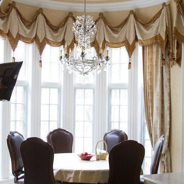 Custom Made Drapery in Dining Room