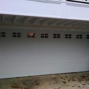 White Sectional Overhead Door with Windows