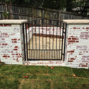 Patio Update/Reconstruction, Brick Columns, Ornamental Gates, Lighting