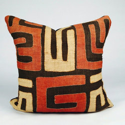 Eco-Friendly Hom20" Kuba Cloth African Cloth Pillow Decor - Products