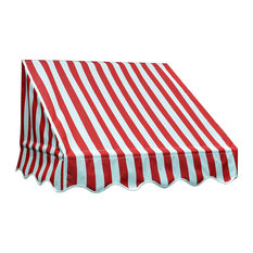 Window Awning Door Canopy, Red, White Stripes, 6'x2'