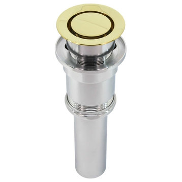 Patented Pop Down Drain, Pvd Polished Brass