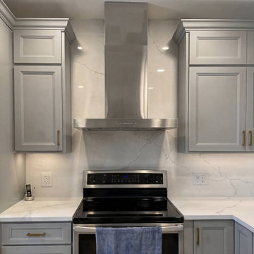 Modern Kitchen with Stainless Steel Hood in Miramar, FL