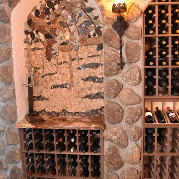 This incredible construction and engineering feat of a custom wine cellar involv