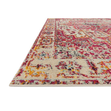 Ivory, Pink Nadia Area Rug by Loloi II, 8'0"x11'0"